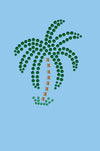 Palm Tree (Green Rhinestones - Small) - Women's T-shirt