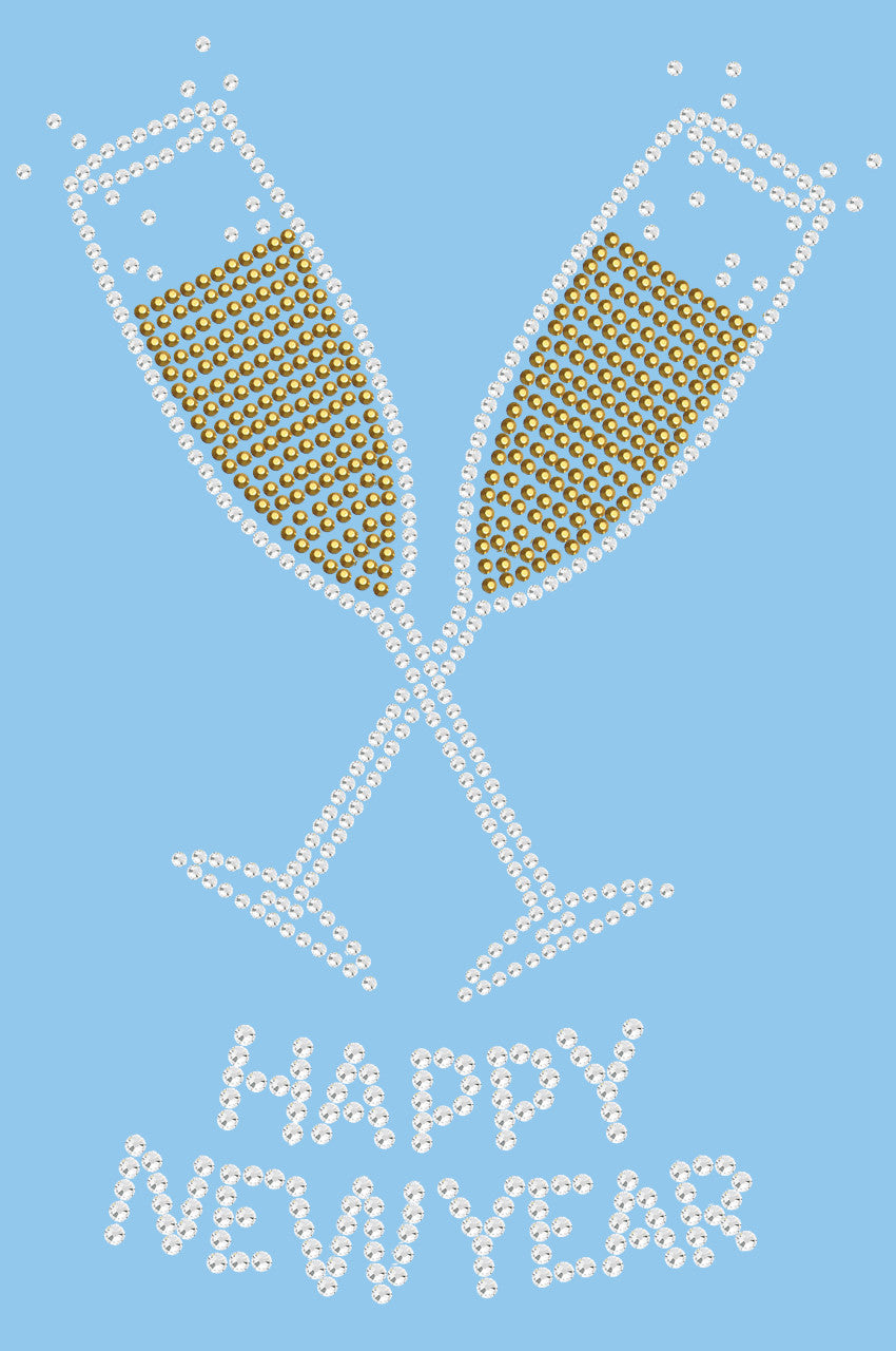 Happy New Year Champagne Glasses - Bandanna