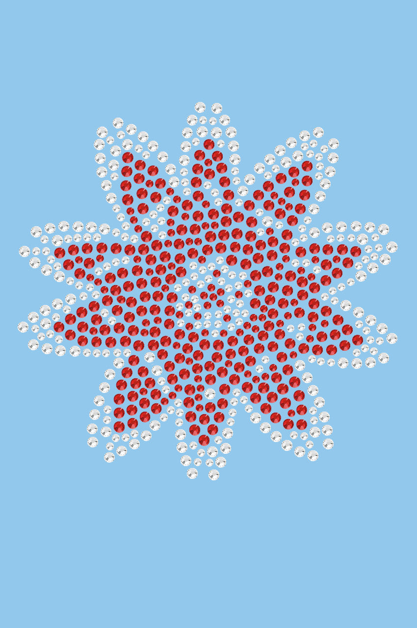 Red Rhinestone Flower - Women's T-shirt