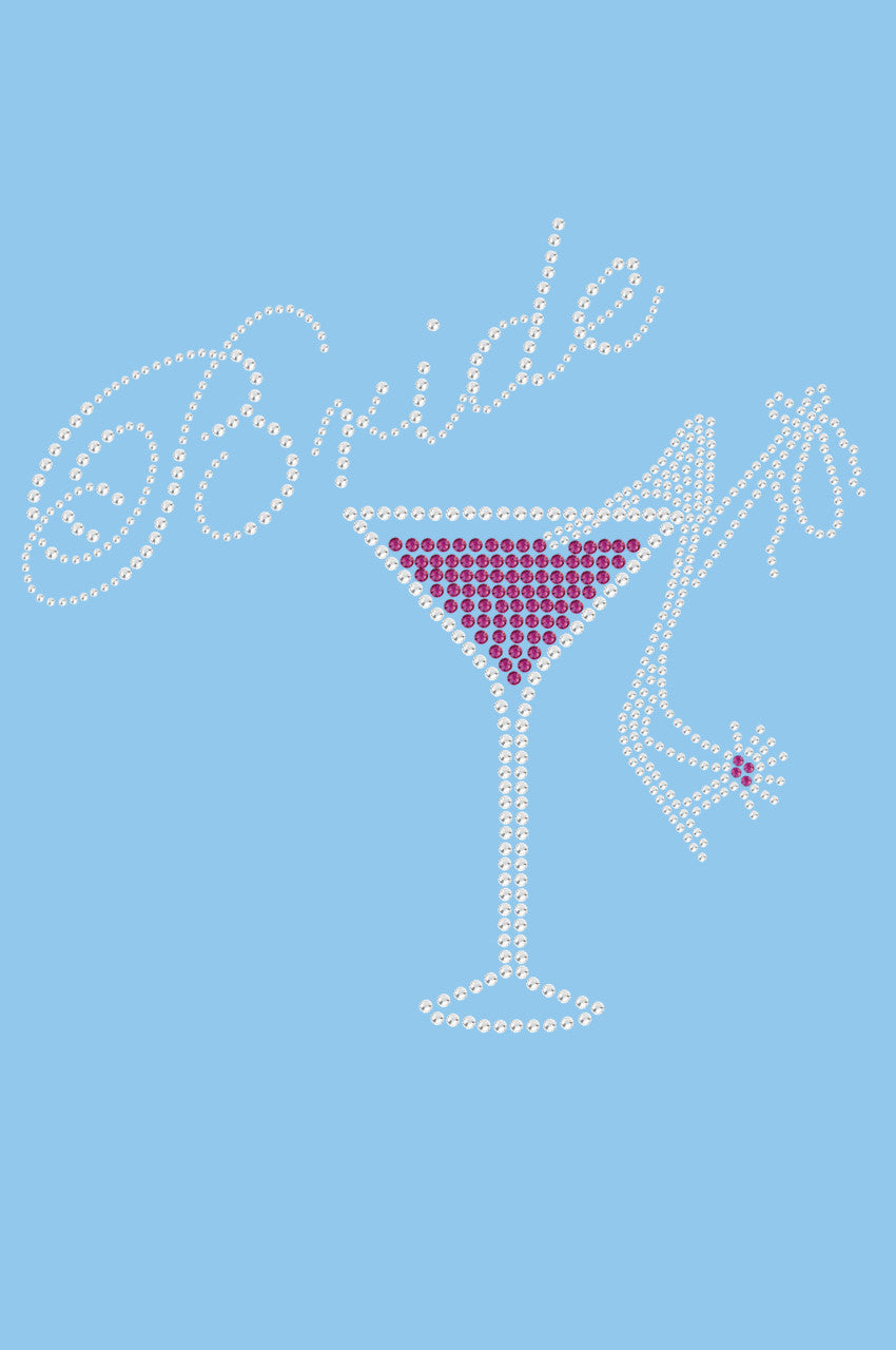 Bride with Drink & High Heel Shoe - Womens T-shirt