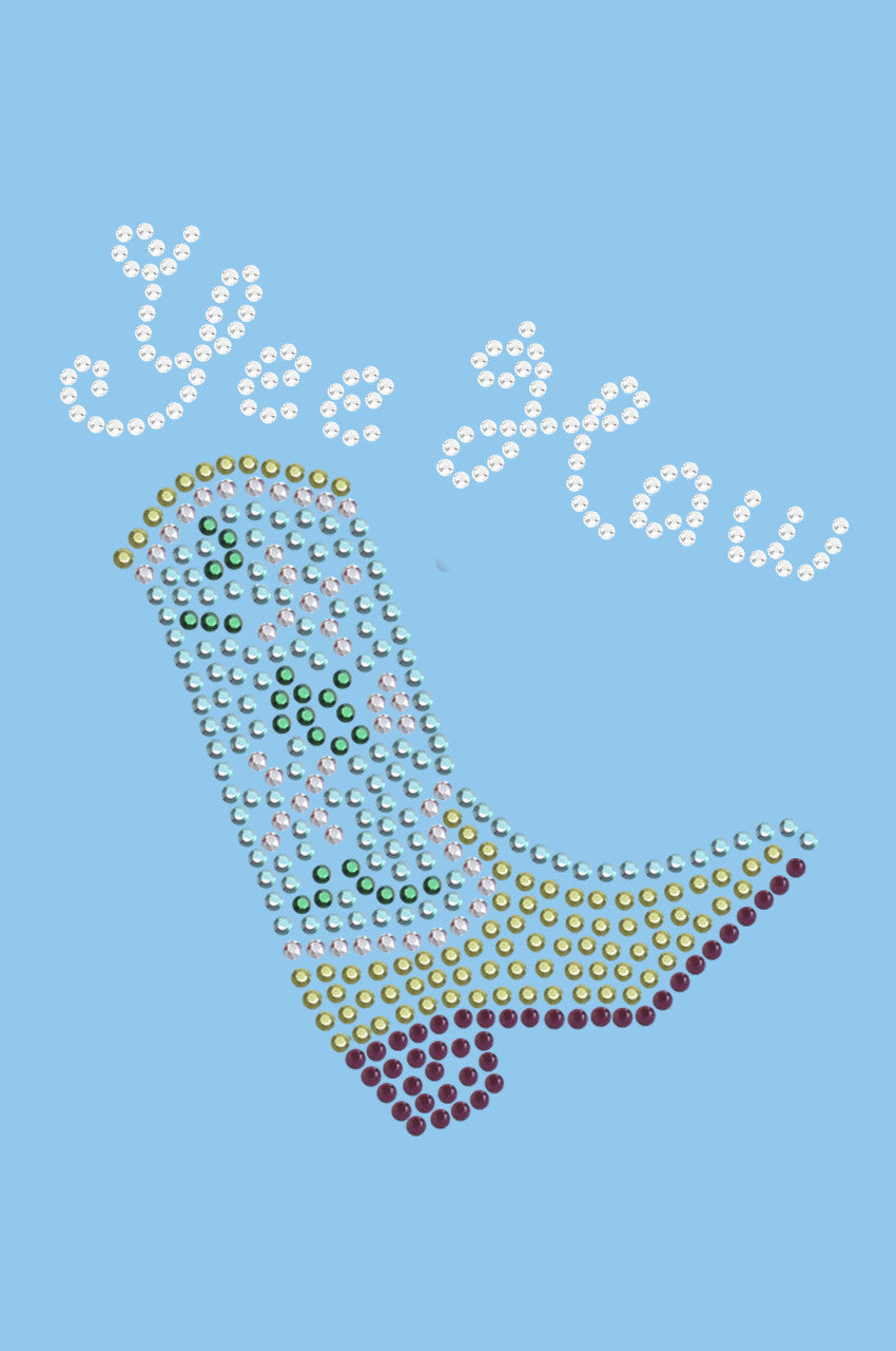 Boot (Green & Turquoise) with Yee Haw - Women's T-shirt