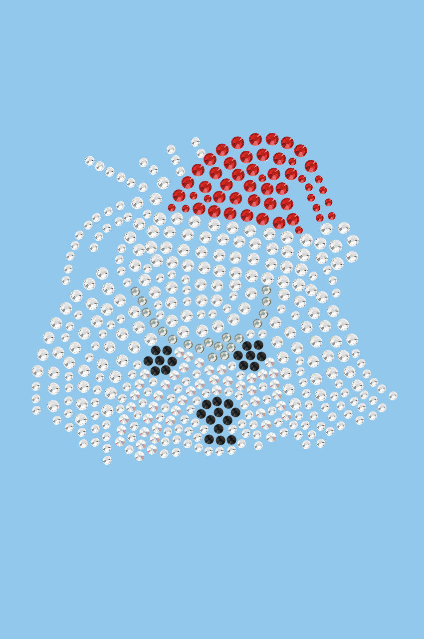 Maltese Face with Santa Hat - Bandana