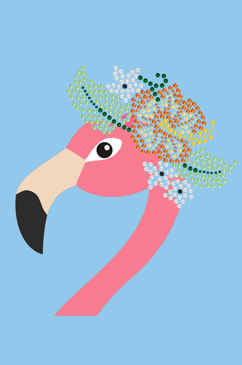 Flamingo with Flowers - Womens Tee