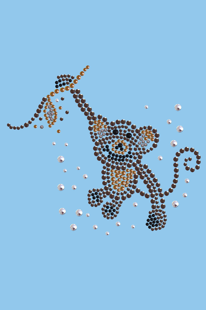 Monkey - Swinging from Vine - Womens T-shirt