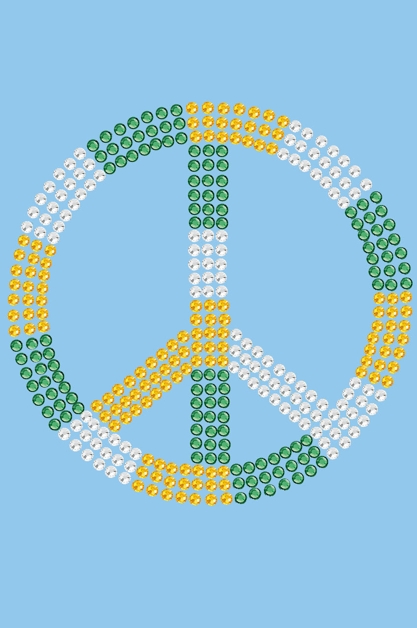 Peace Sign (Green, Gold, & Clear)- Women's T-shirt