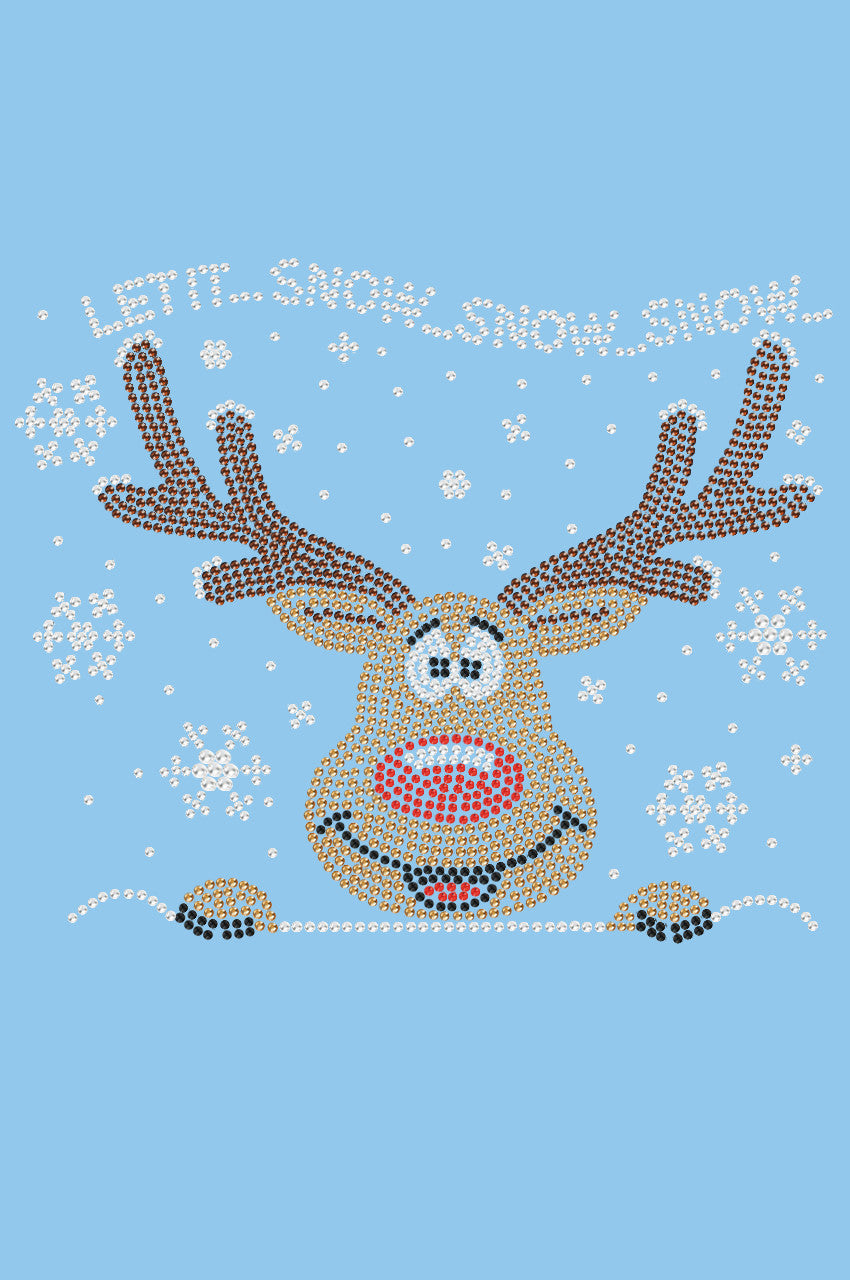 Let it Snow - Red Nose Reindeer - Womens T-shirt