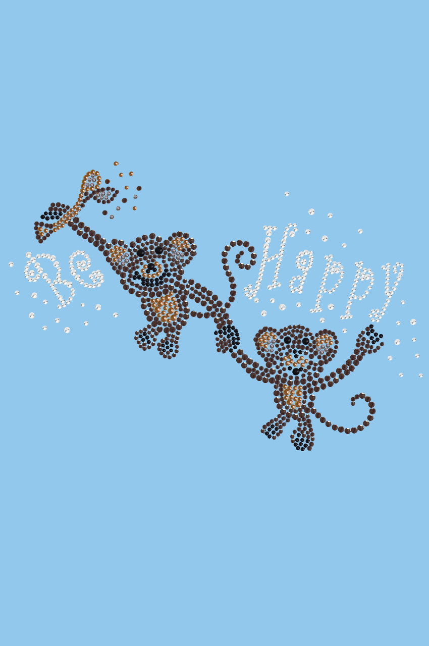 Monkeys - Be Happy - Womens T-shirt