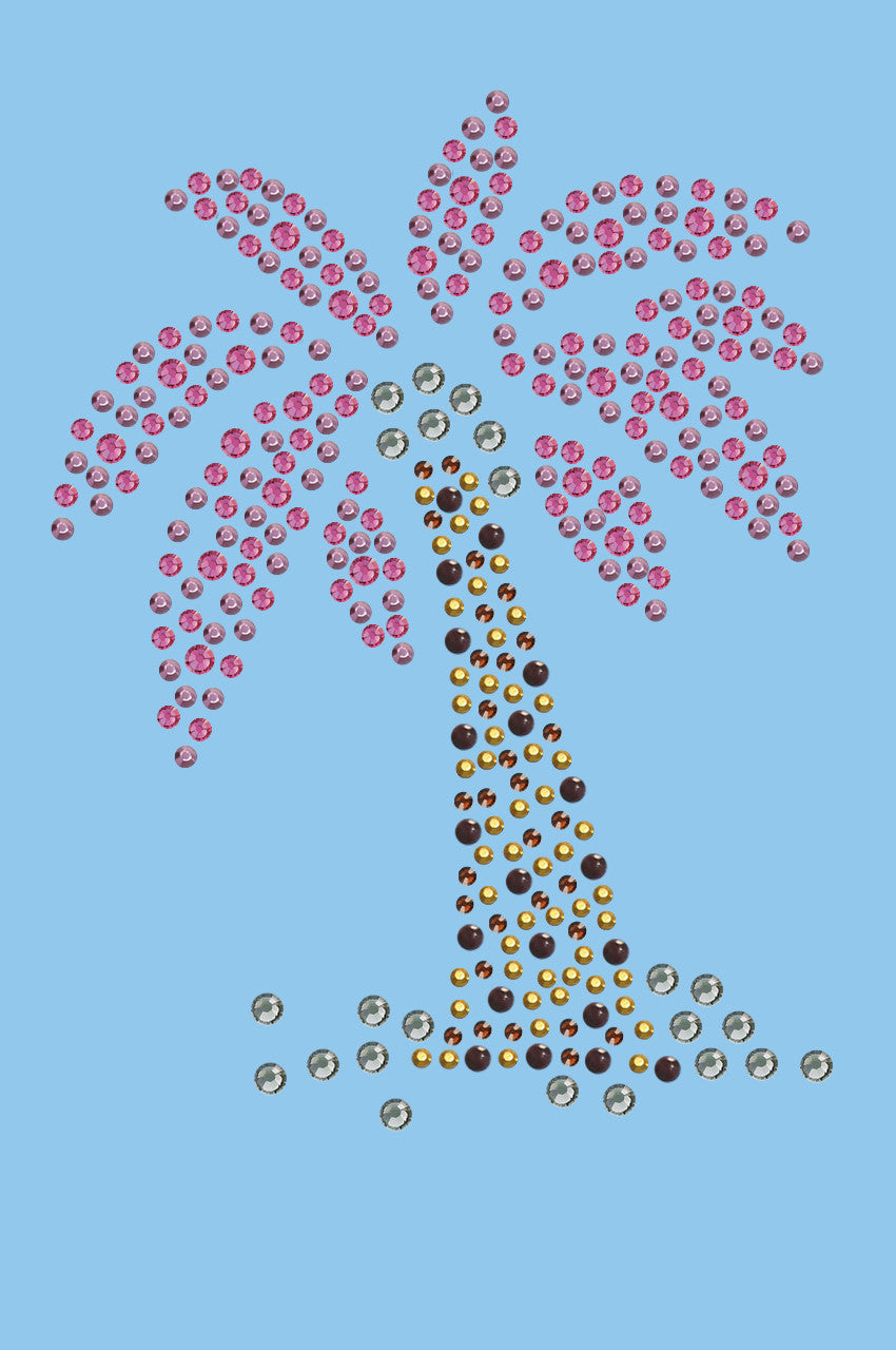 Palm Tree (Pink) - Womens T-shirt