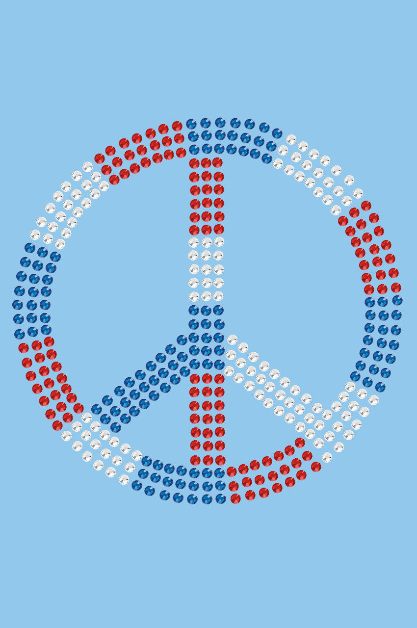 Peace Sign (Red, White, & Blue) - Bandanna