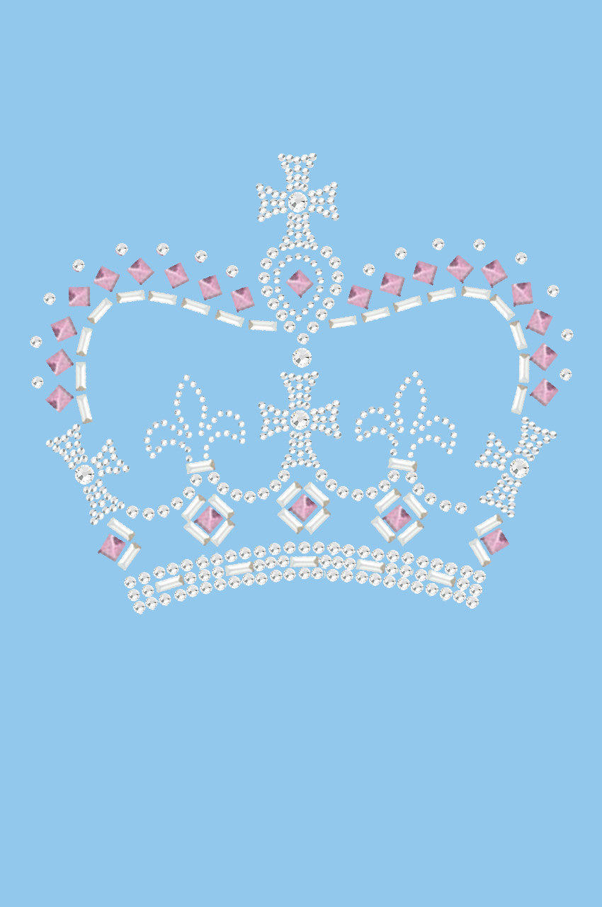 Crown 15 ( Pink, Silver & Clear) - Womens T-shirt