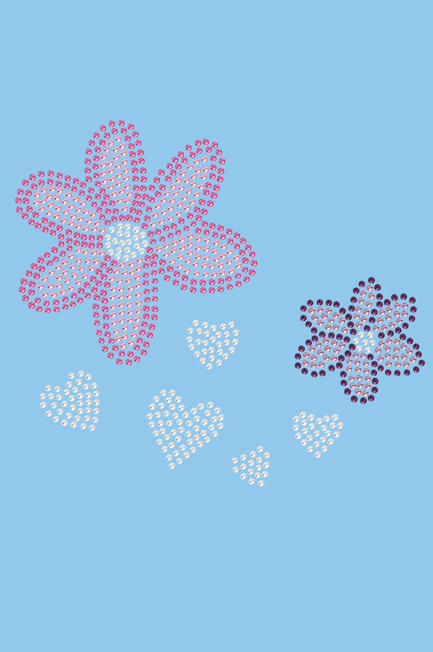 Pink & Purple Flowers - Womens T-shirt