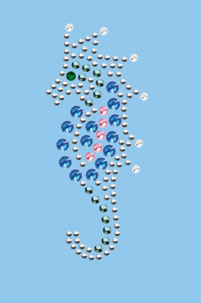 Seahorse (Blue) - Womens T-shirt
