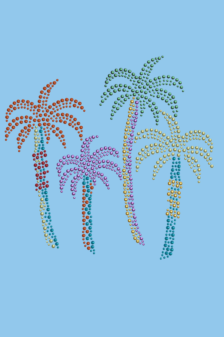 Palm Trees (Multicolor) - Womens T-shirt