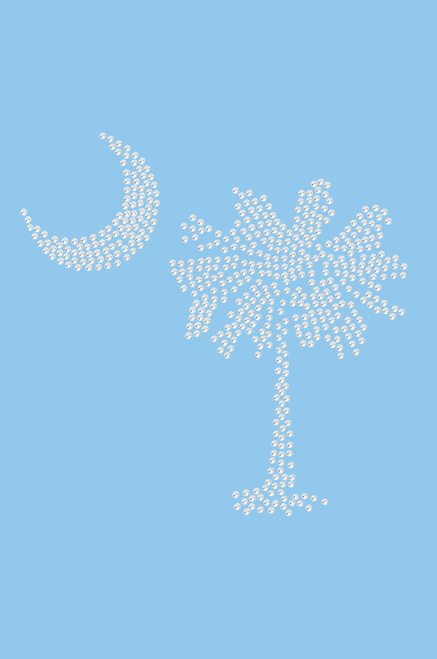 Palmetto Tree & Moon - Womens T-shirt