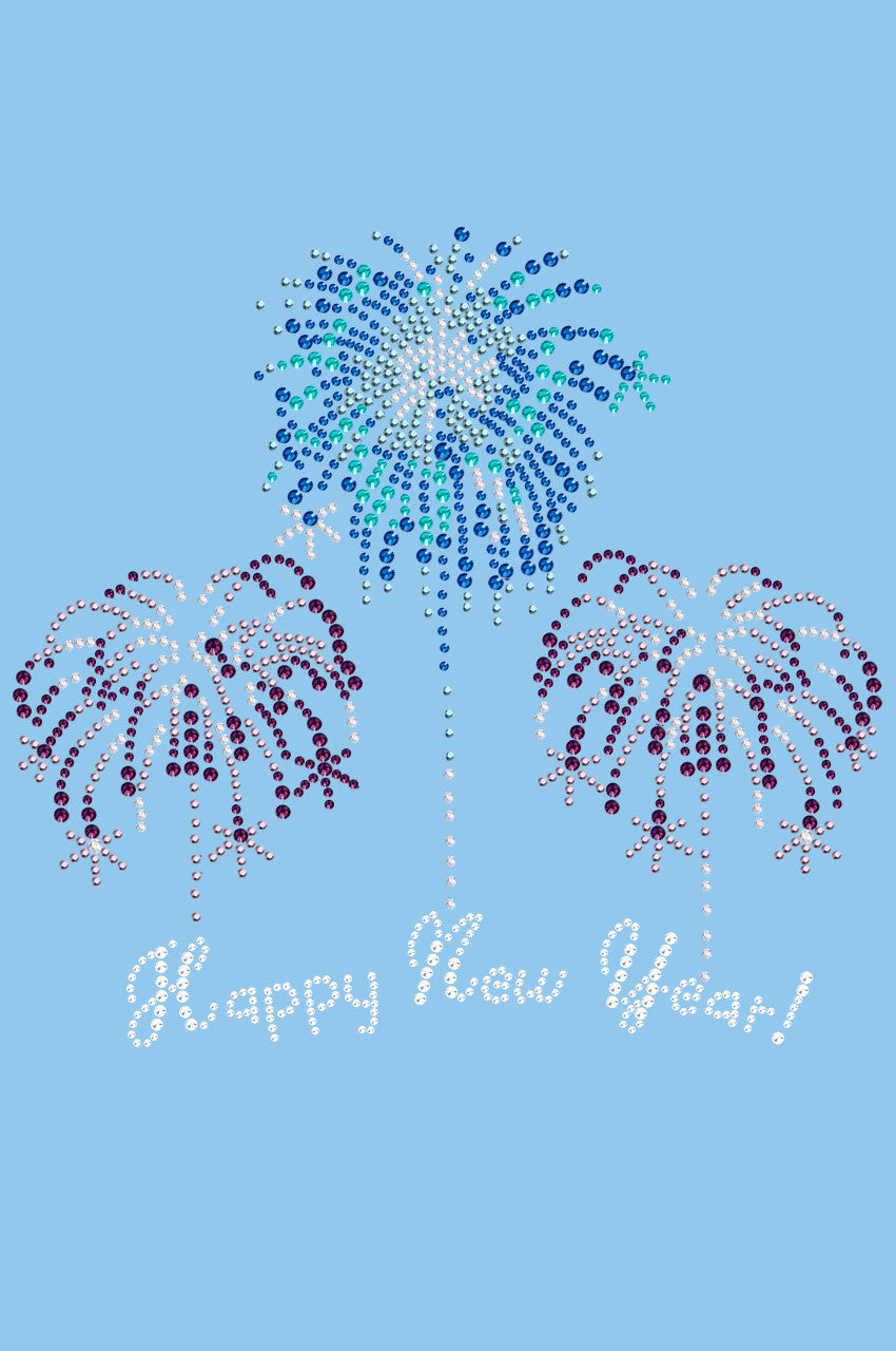 Happy New Year Fireworks - Womens T-shirt