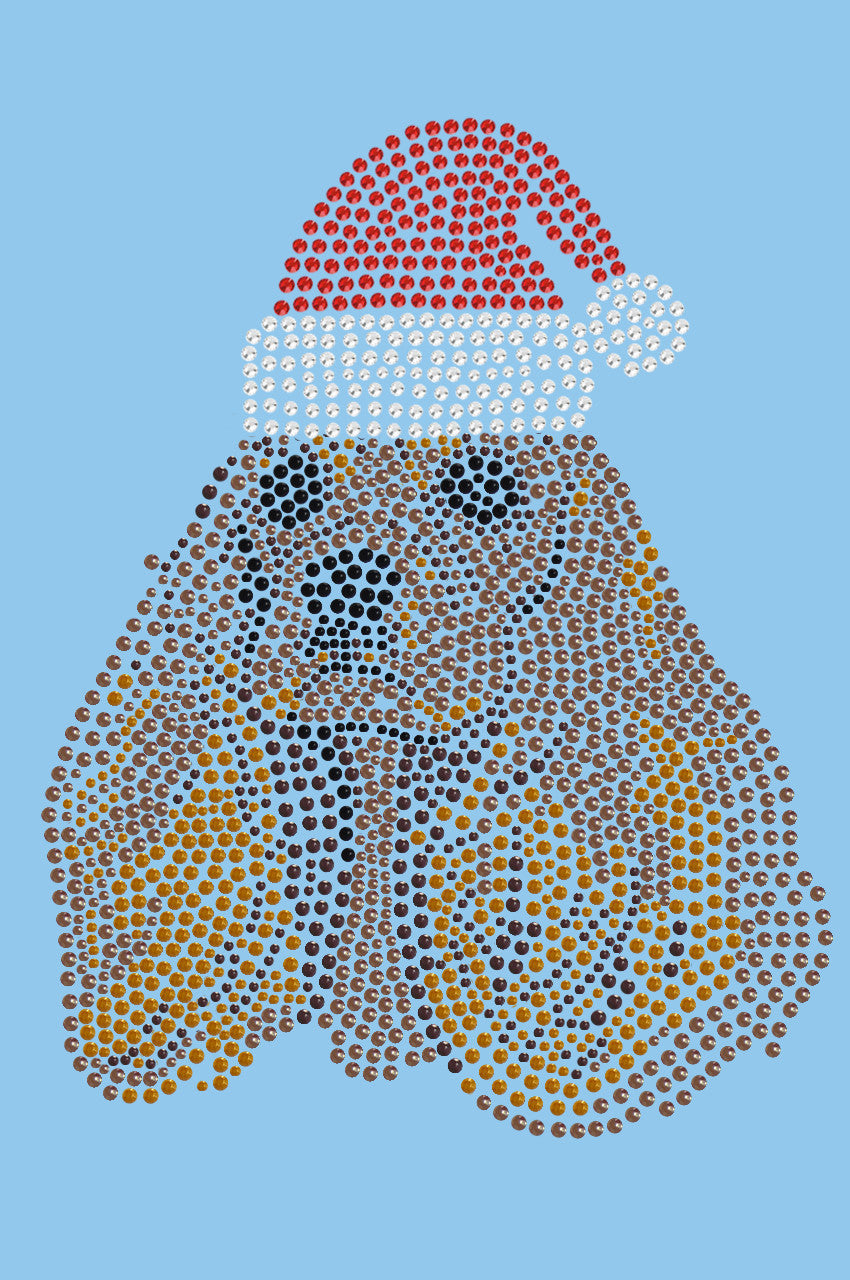 Cocker Spaniel with Santa Hat - Womens T-shirt