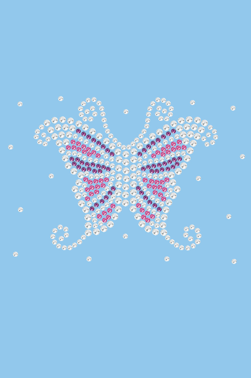 Pink & Purple Butterfly - Womens T-shirt