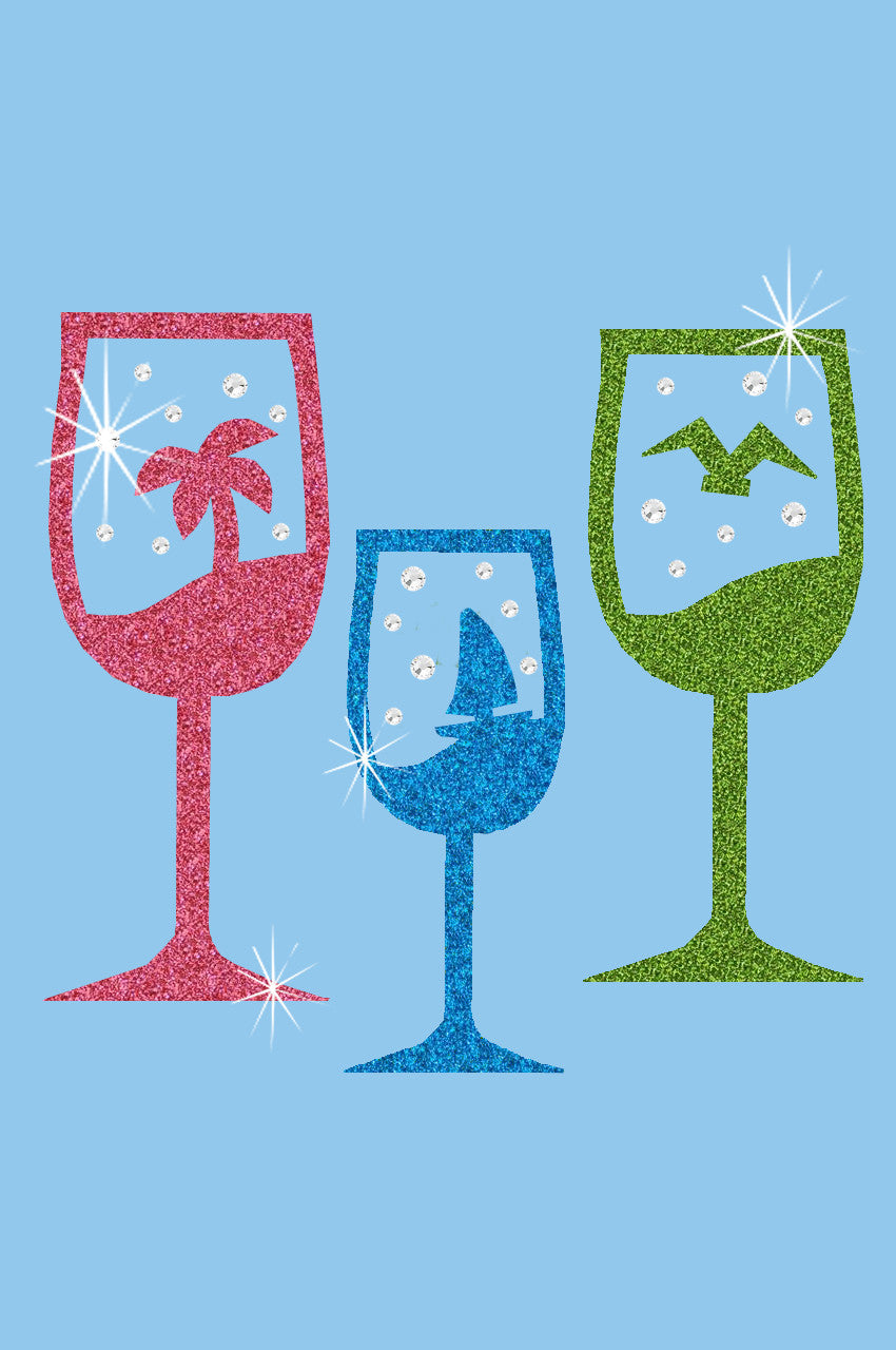 Tropical Glitter Cocktails - Womens Tee