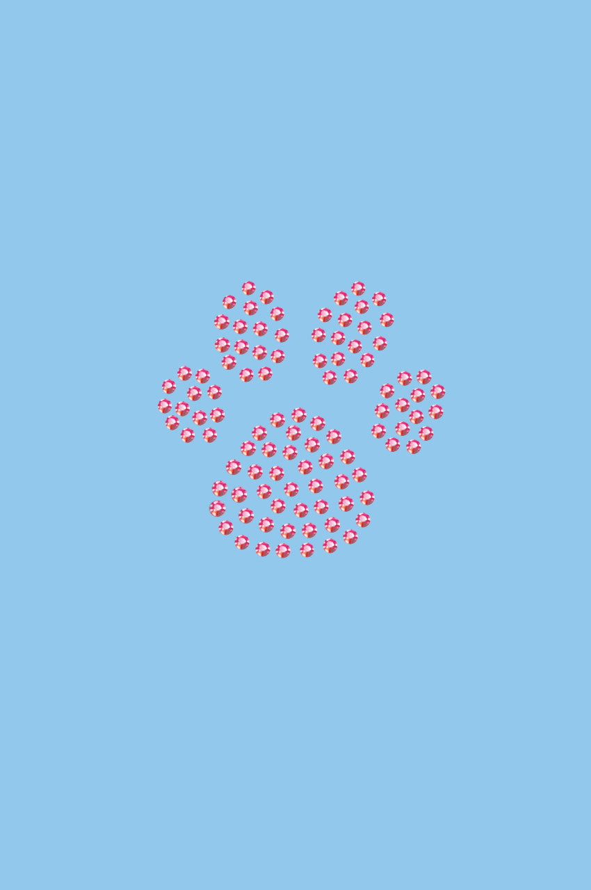 Paw (Pink Rhinestuds) - Womens T-shirt
