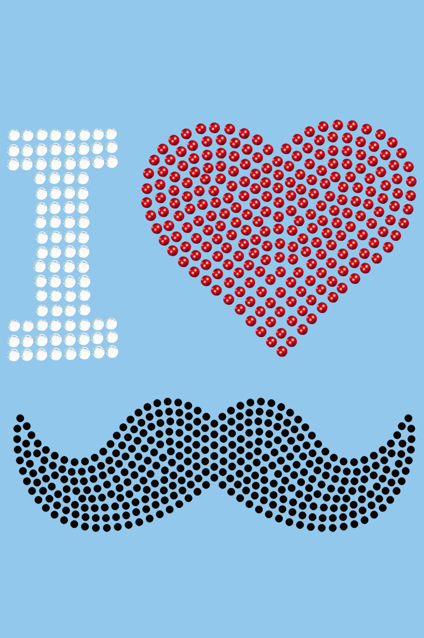 I Love Mustache Bandanna