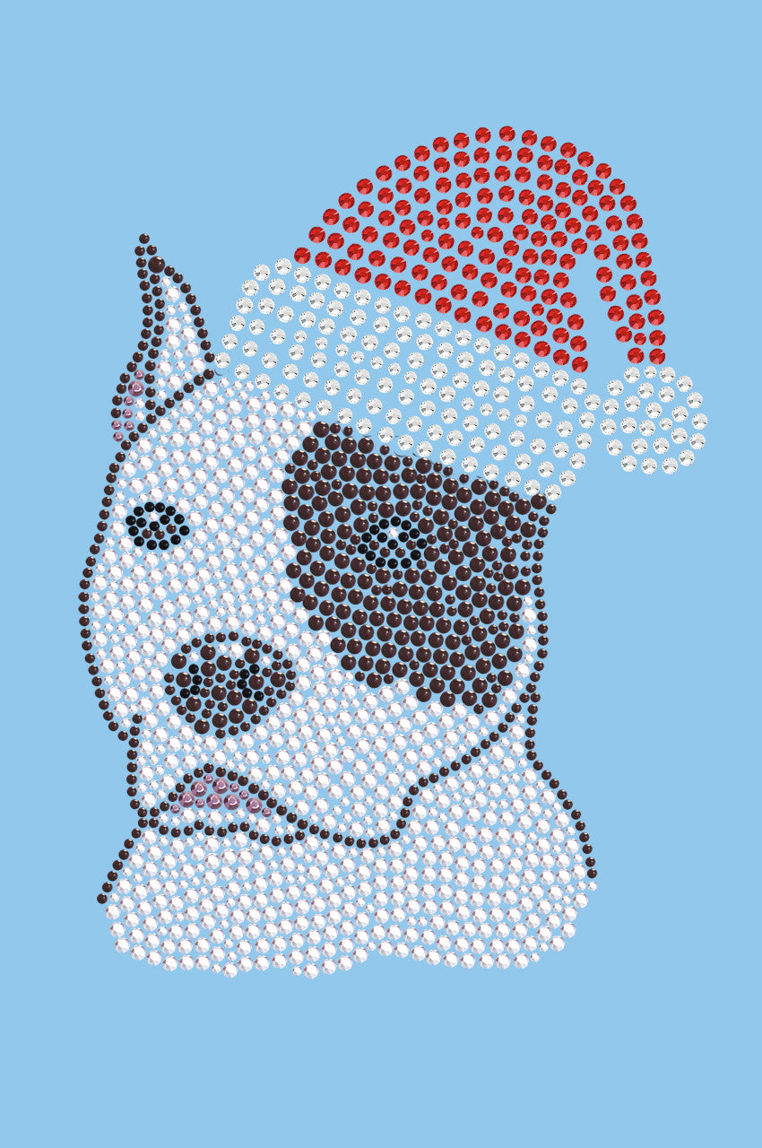 Pit Bull with Santa Hat - Women's T-shirt