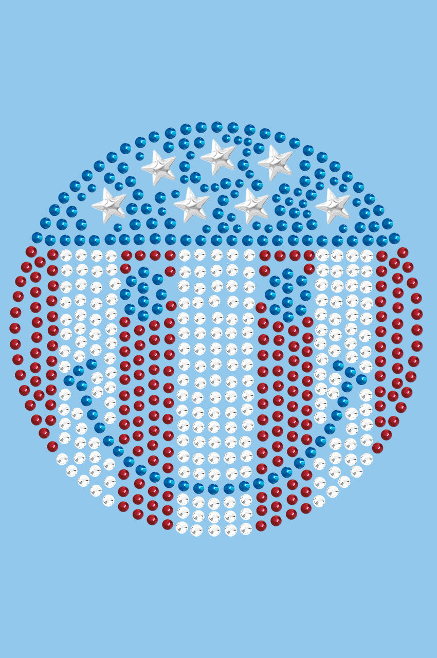 Happy Face Red, White, & Blue -Bandanna