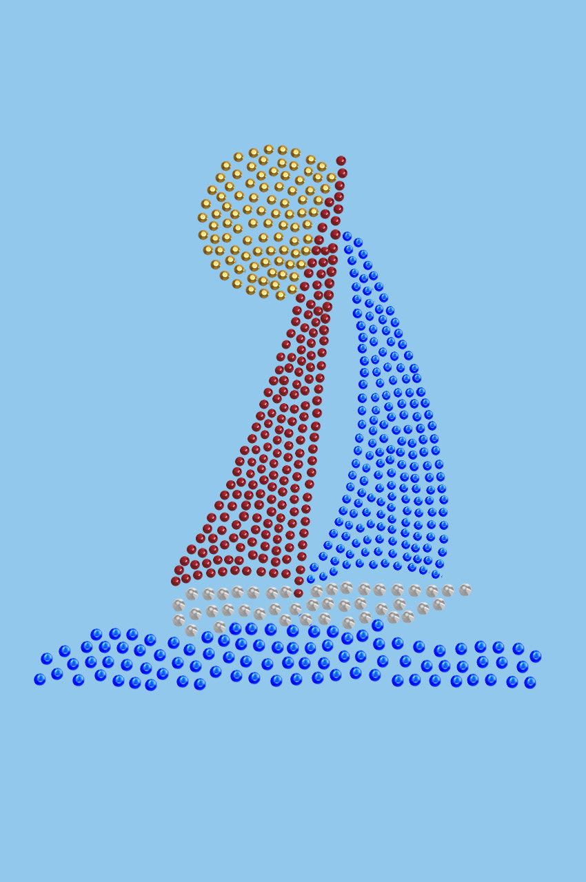 Sailboat (Rhinestud) - Women's T-shirt