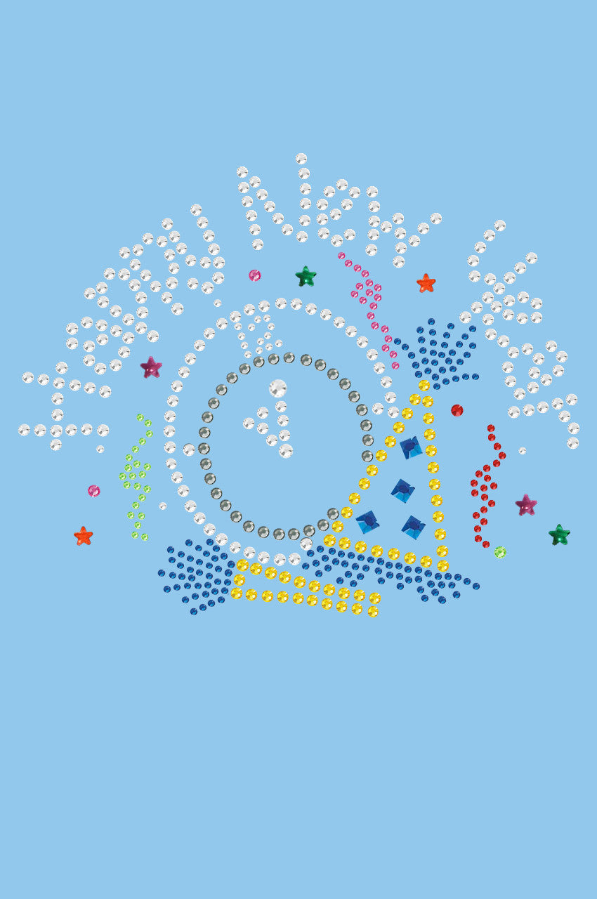 Happy New Year Clock - Bandanna