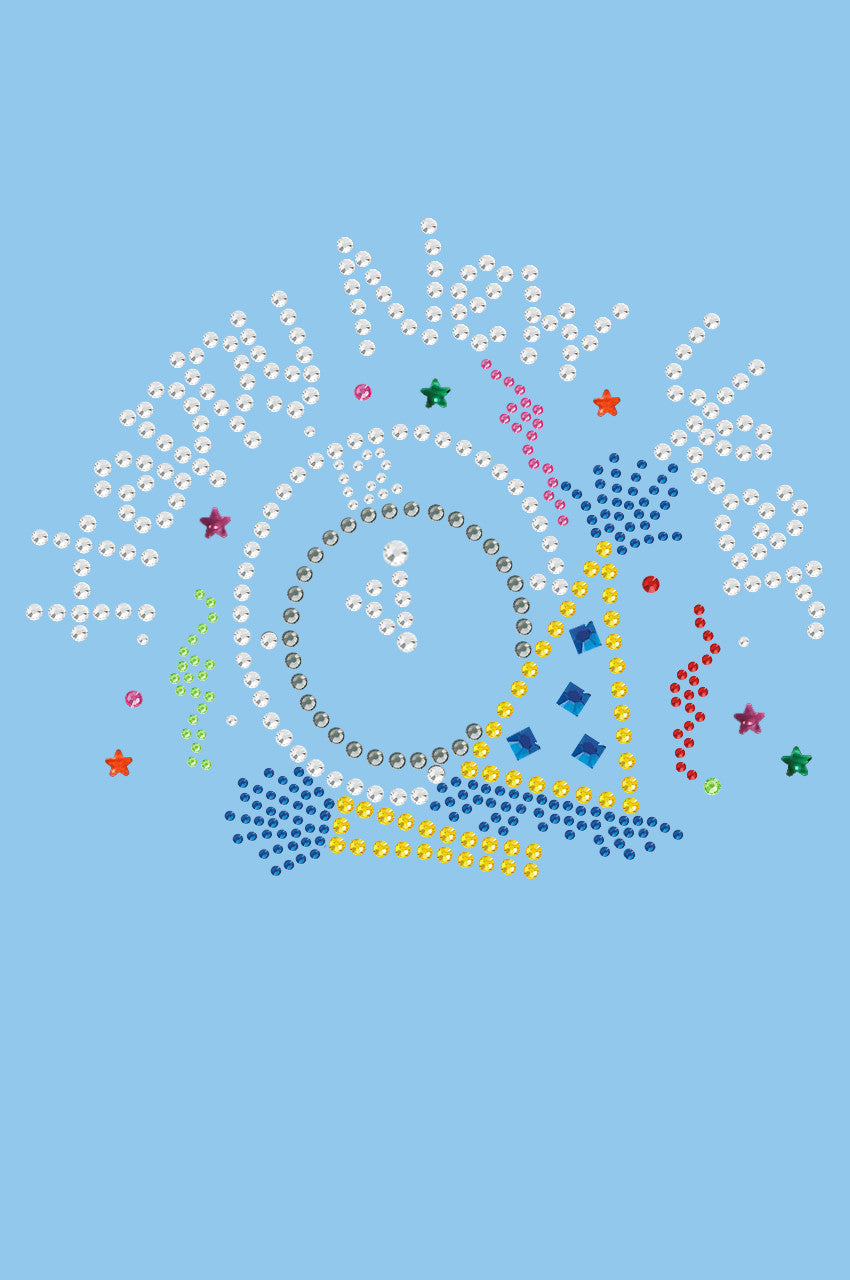 Happy New Year Clock - Bandanna