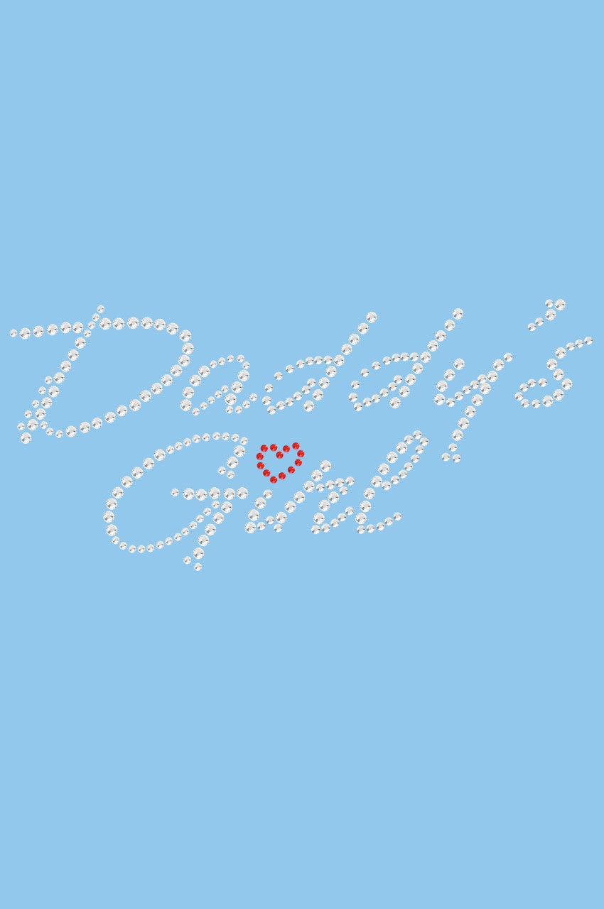 Daddys Girl with Red Heart - Womens T-shirt