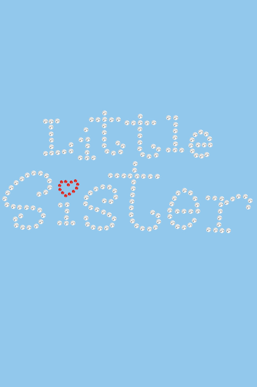 Little Sister with Red Heart - Womens T-shirt