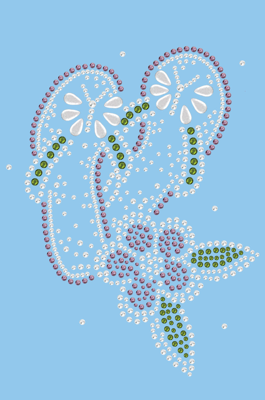 Pink Flip Flops with Flowers - Womens T-shirt