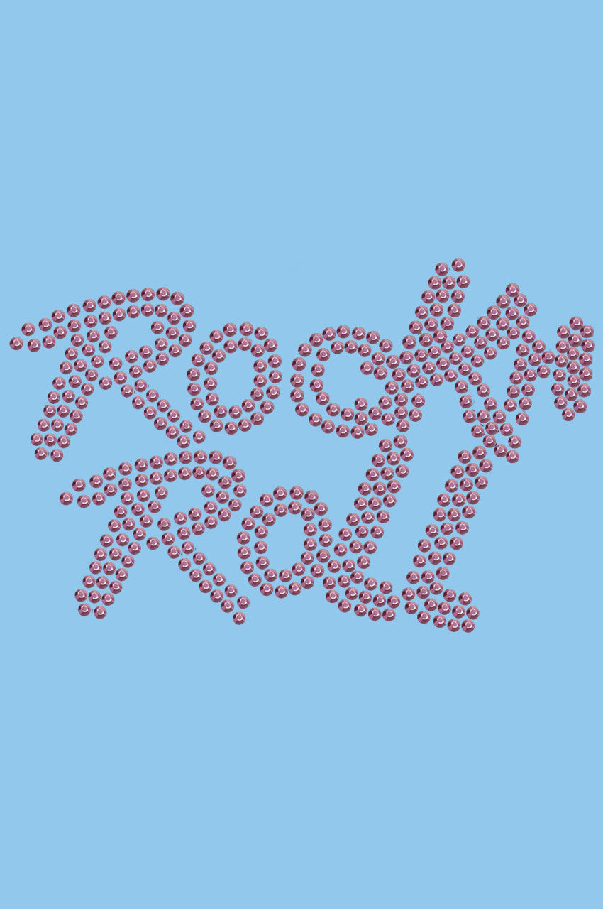 Rock n Roll (Pink Rhinestuds) - Womens T-shirt