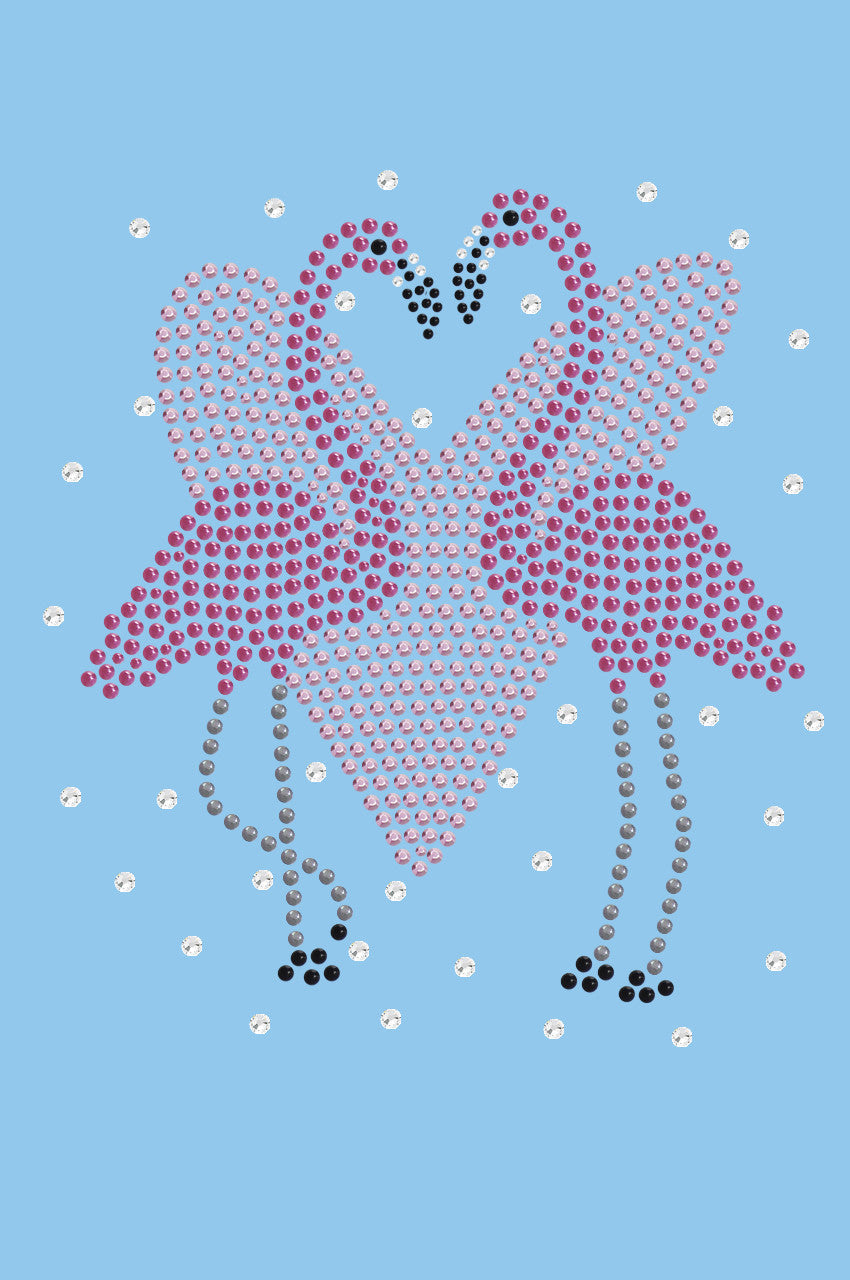 Flamingos with Heart- Womens Tee