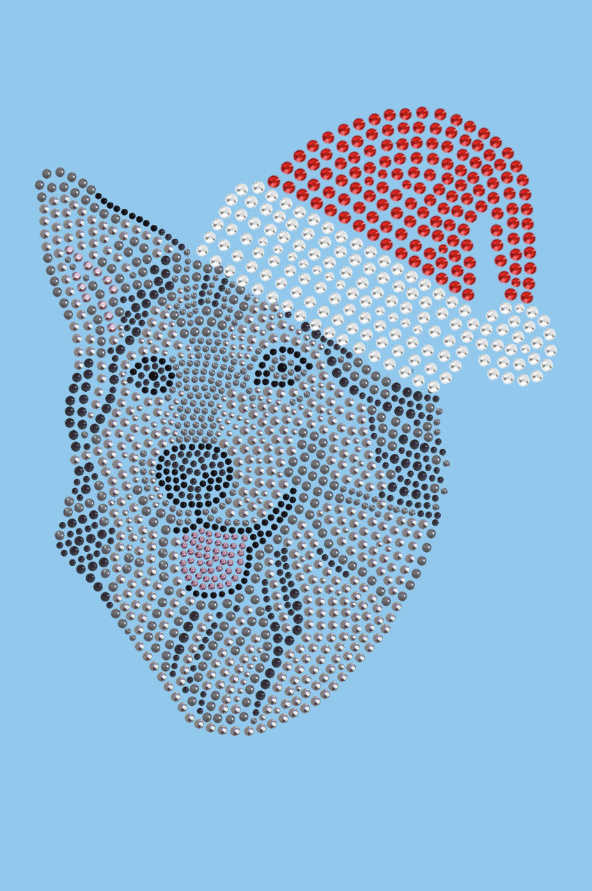 Husky/Tamaskan with Santa Hat - Womens Tee