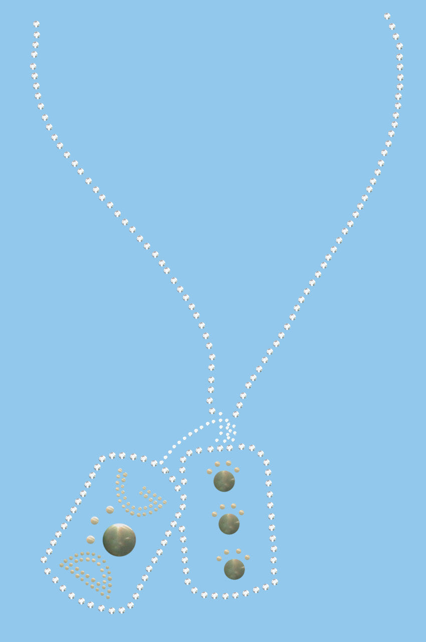 Dog Tag Necklace 1- Womens T-shirt