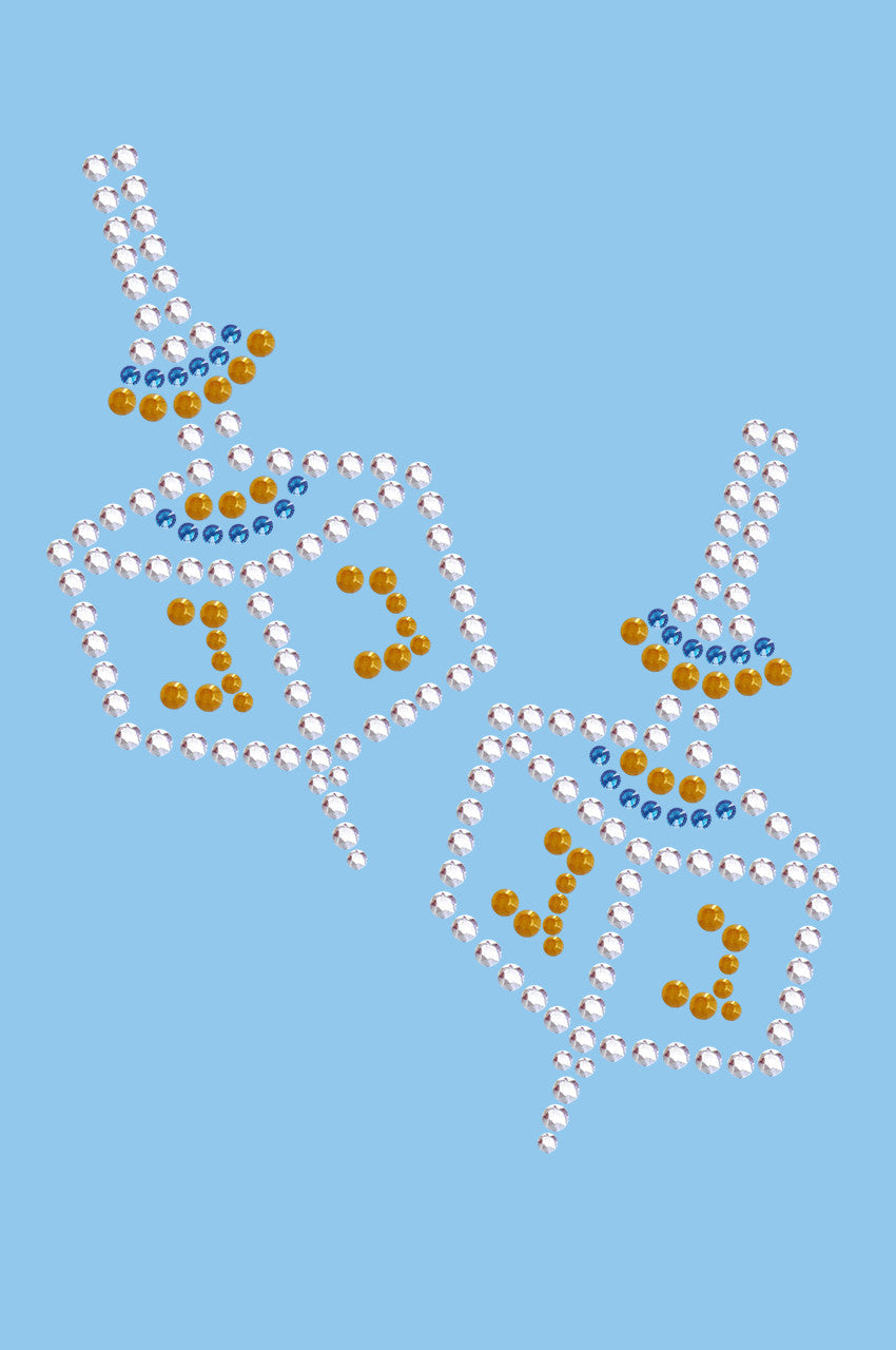 Dreidel Blue & Gold (Small)- Bandanna