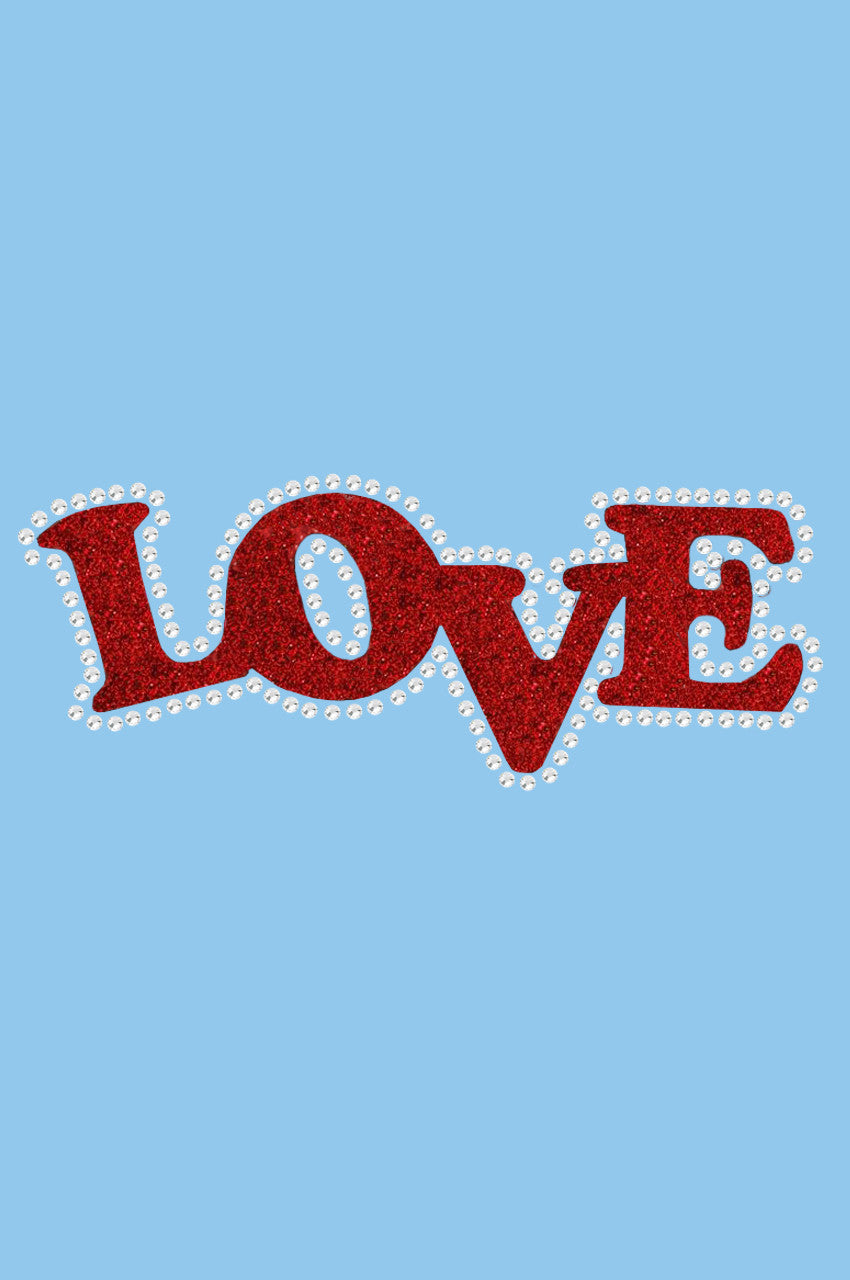 Love (Red Glitter ) - Womens T-shirt