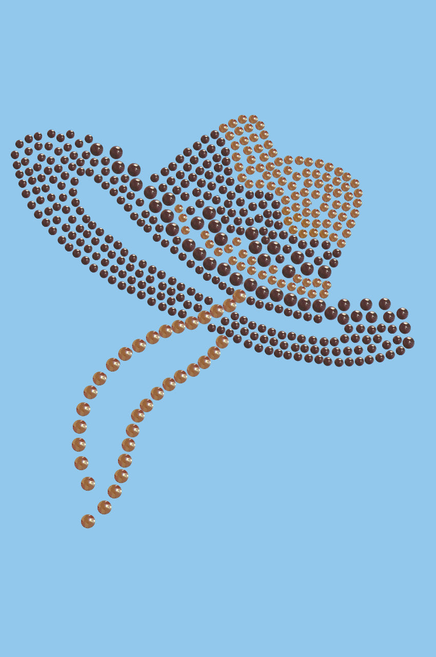 Brown Cowboy Hat - Womens T-shirt