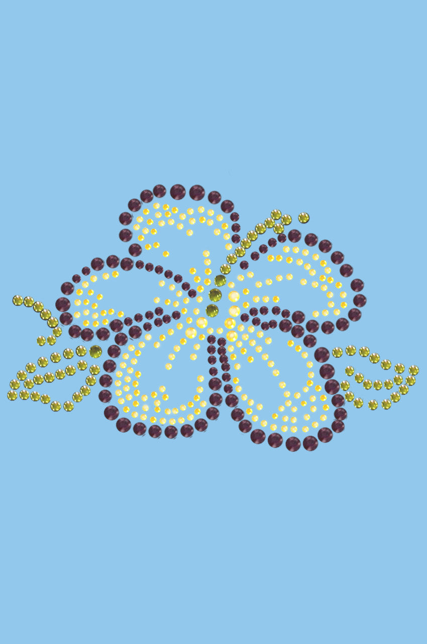 Purple & Yellow Hibiscus - Womens T-shirt