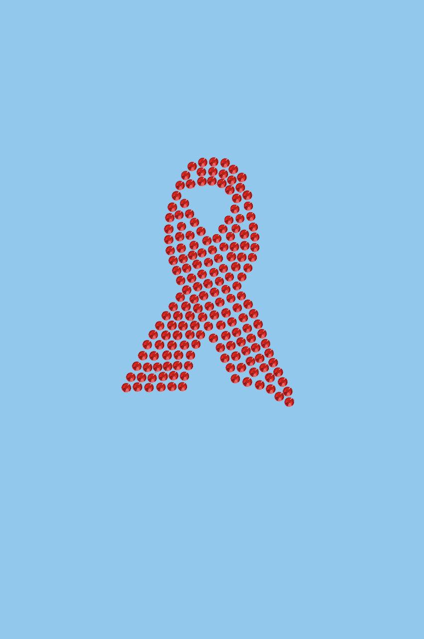 Ribbon (Red Rhinestones) - Women's T-shirt