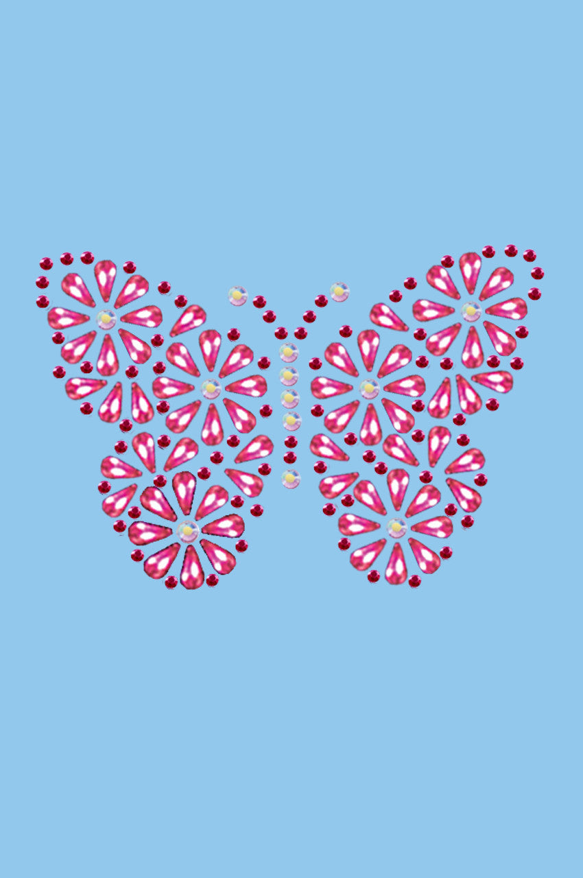 Pink Nailhead Butterfly - Women's T-shirt