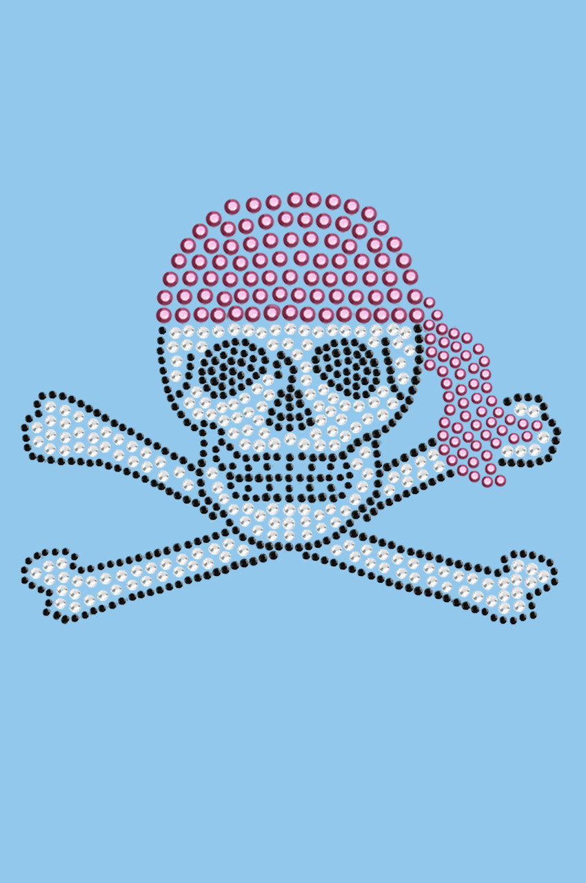 Skull with Pink Bandanna - Bandanna