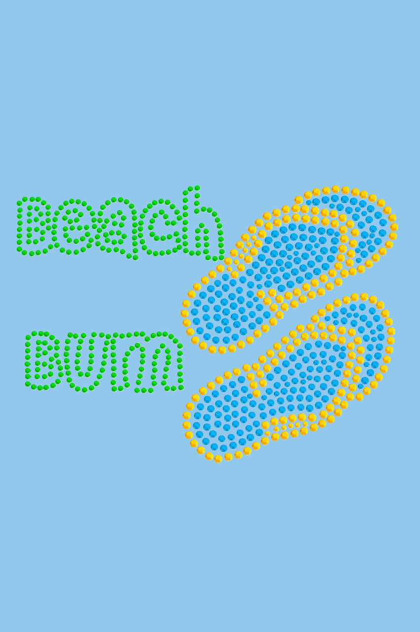 Beach Bum with Flip Flops - Womens T-shirt