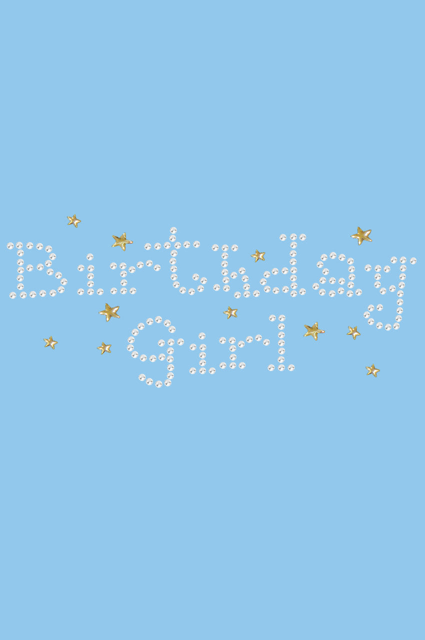 Birthday Girl with Stars - Womens T-shirt