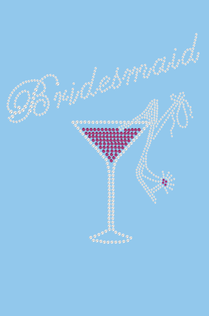 Bridesmaid with Drink & High Heel Shoe - Womens T-shirt