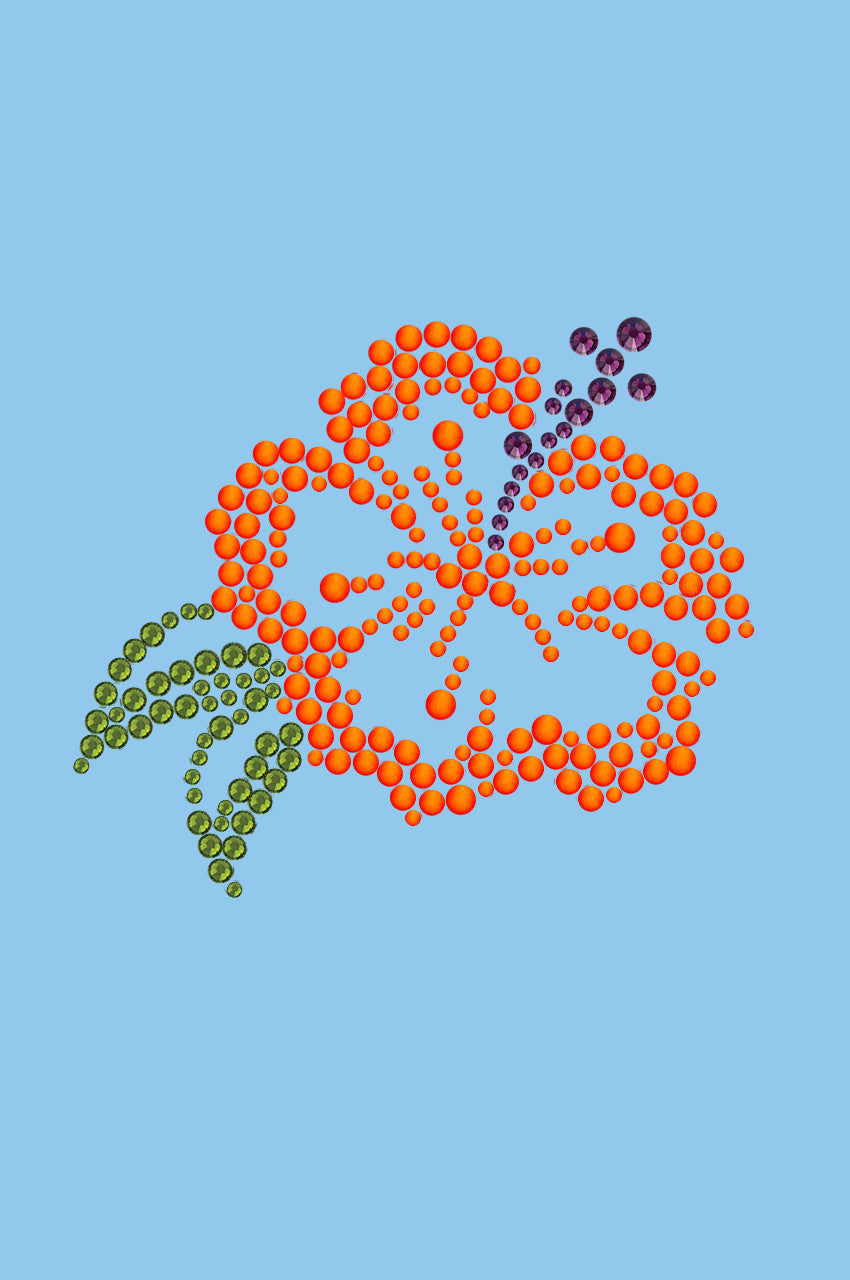 Orange Hibiscus - Womens T-shirt