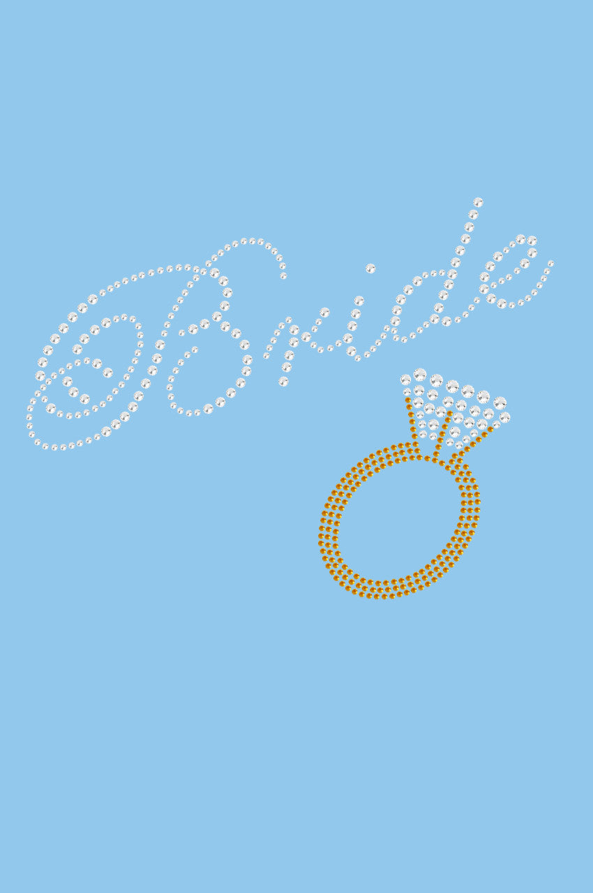 Bride with Diamond Ring- Womens T-shirt