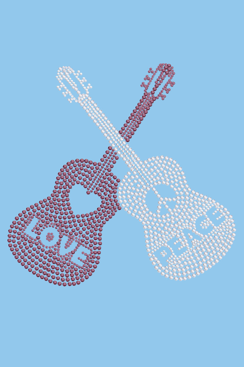 Guitars - Love & Peace - Womens T-shirt