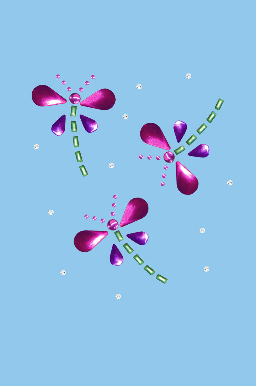Pink & Purple Nailhead Dragonflies - Bandannas